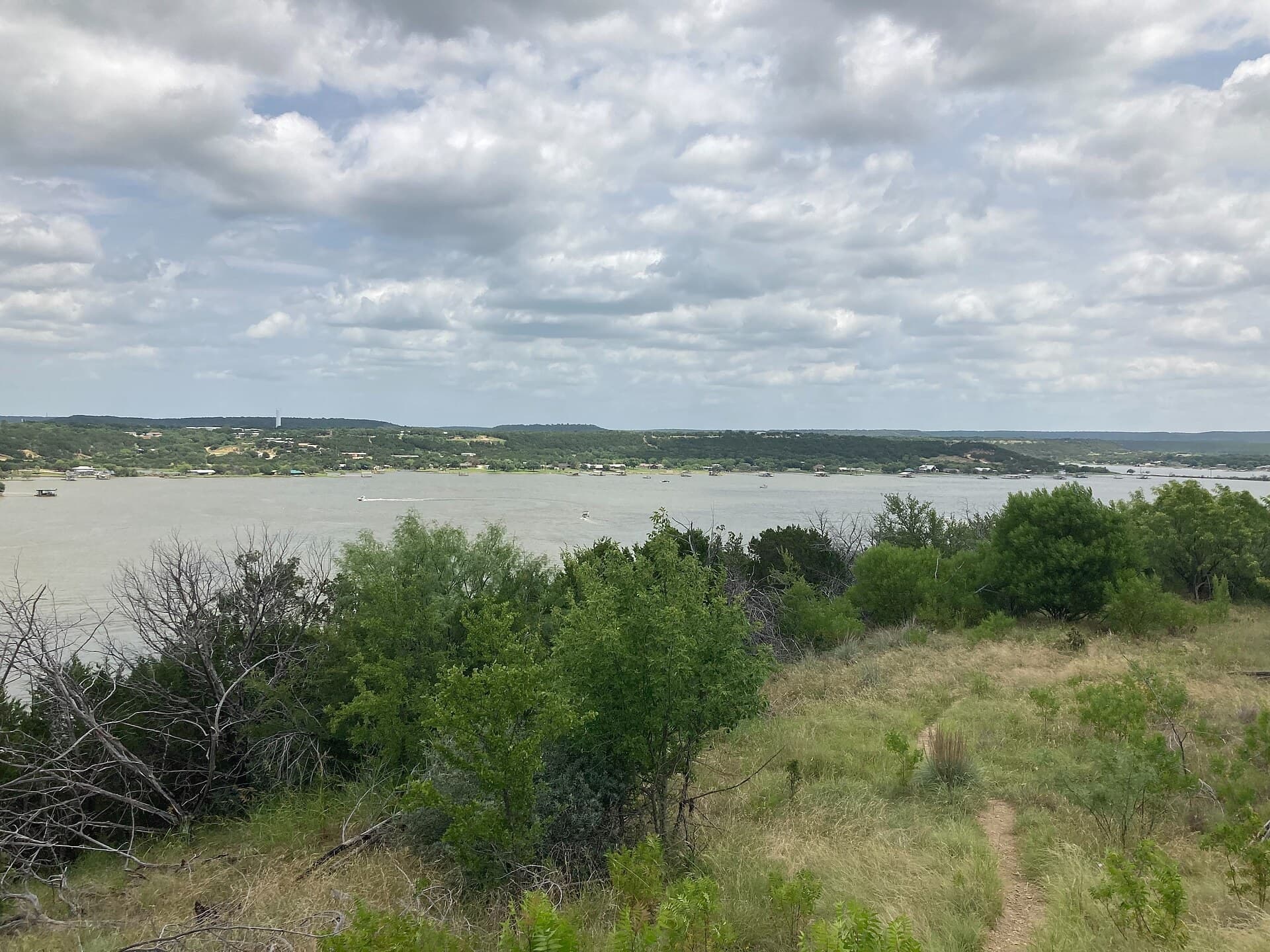 Possum Kingdom Lake, one of the best lakes in Texas, with rocky cliffs and clear blue water