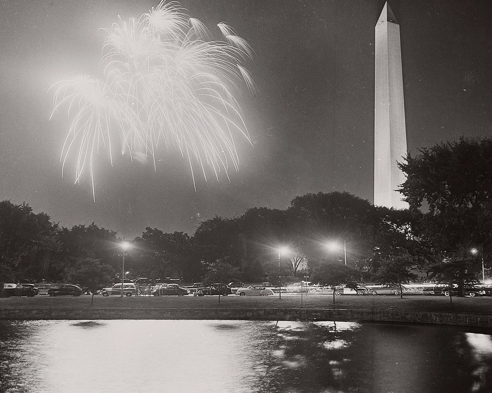 Fourth of July fireworks lighting up the night sky