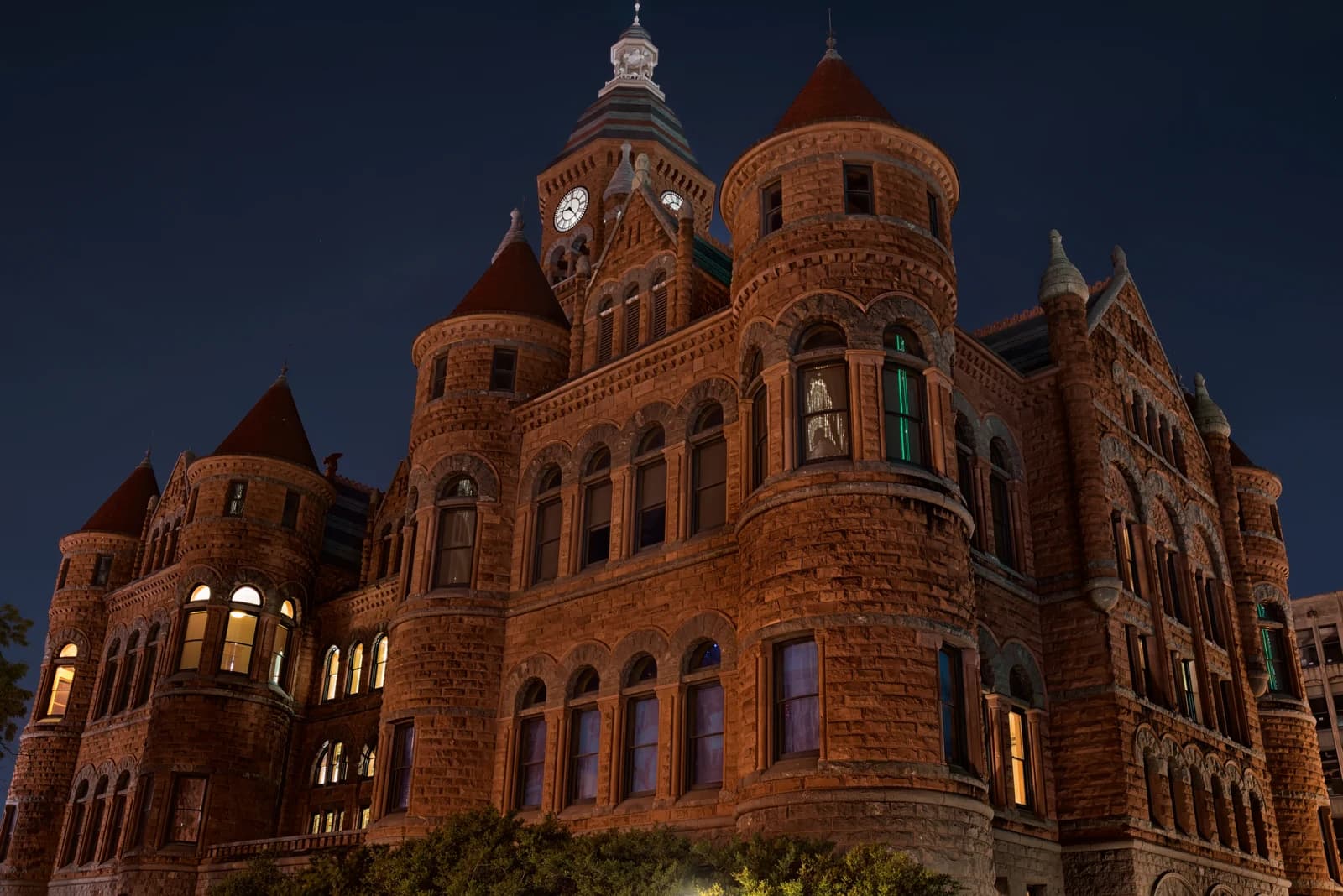 The Old Red Courthouse in downtown Dallas, one of the most haunted buildings in the city