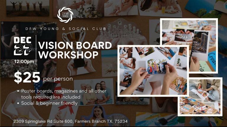 Vision Board Workshop at DFW Young & Social